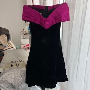 vintage｜ gunne sax off- shoulder cocktail dress.